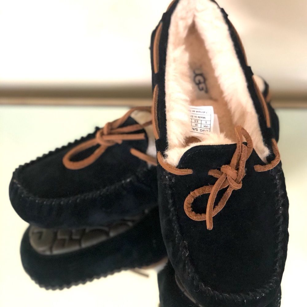 New UGG 5612 Dakota Slippers Black WMS Shoes SZ 5